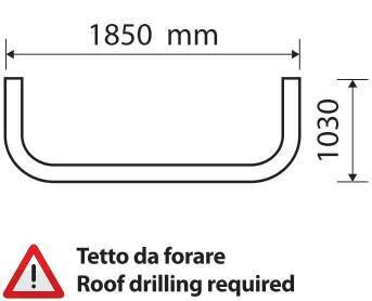 Pilot Barra portafari per tetto - Type 6 - Man TGA (03/99>05/10) Tetto da forare