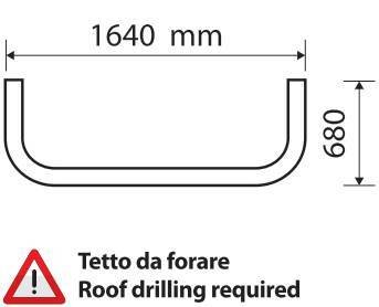 Barra portafari tetto Type 6 Renault Premium 2 (09/05>12/13) Tetto da forare