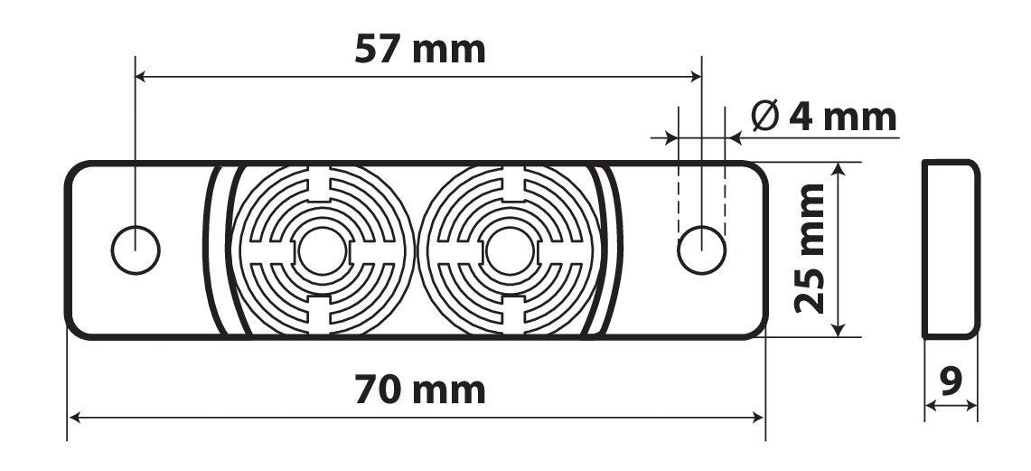 Leuchten Fläche 2 LED 24V Weiß