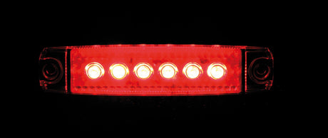 Lampa Luce ingombro a 6 Led, montaggio in superficie,12/24V - Rosso 97008