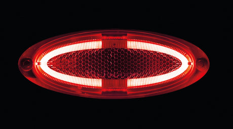 Lampa Luce ingombro a 4 led, montaggio in superficie, 12/24V - Rosso 97012