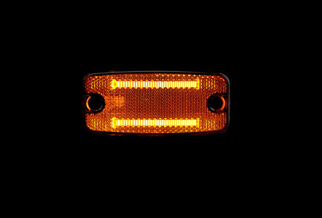 Lampa Luce ingombro con catarifrangente e staffa, 10/30V - 2 Led - Arancio 97021