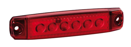 Lampa Set 20 pz, luce ingombro a 6 Led, montaggio in superficie, 12/24V - Rosso 97024