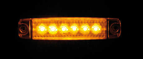 Lampa Set 20 pz, luce ingombro a 6 Led, montaggio in superficie, 12/24V Arancio 97025