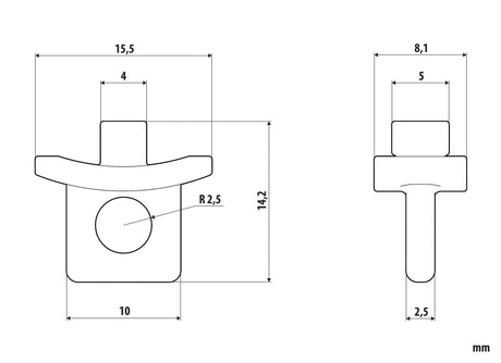 Lampa F-1, set 10 fermi per binario tipo "U" - 4 mm 97116