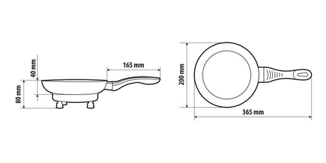 Lampa Electric Frying Pan, padella elettrica -  20 cm - 12V - 180W - 13A 97124