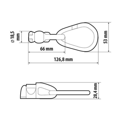 Anello ovale di fissaggio doppio perno rotaie fermacarico scorrimento Type 5 97256