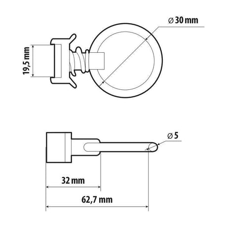 Anello di fissaggio con perno singolo rotaie fermacarico a scorrimento Type 6 97257