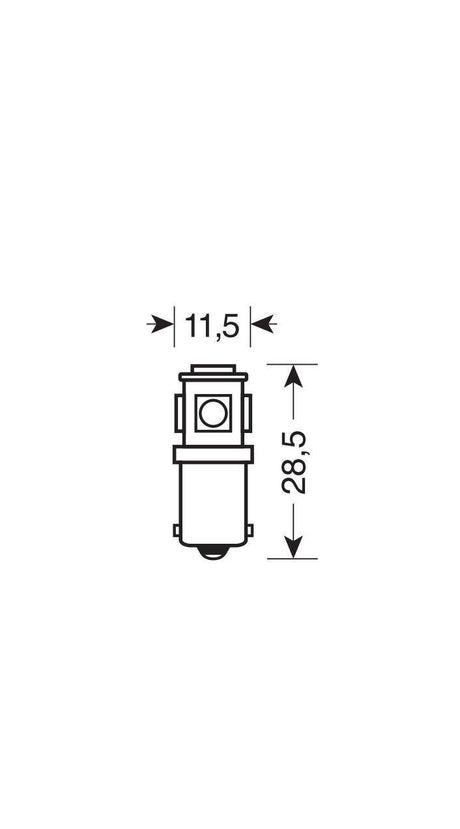Pilot 24/28V Led Series - 5 SMD x 1 chip - (T4W) - BA9s - 20 pz - Scatola - Blu - Doppia polarità
