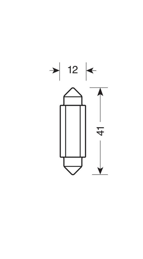 Pilot 9/32V Led Series 2 SMD x 1 chip - 12x41 mm - SV8,5-8 - 20 pz - Scatola - Verde - Doppia polarità - Resistenza incorporata