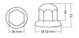 Lampa Copribulloni Cromati ABS Ø 27 mm - Set da 8 pz