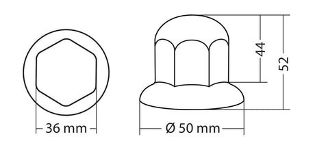 Lampa Copribulloni cromati in ABS -  33 mm - Set 10 pz 7653 97653