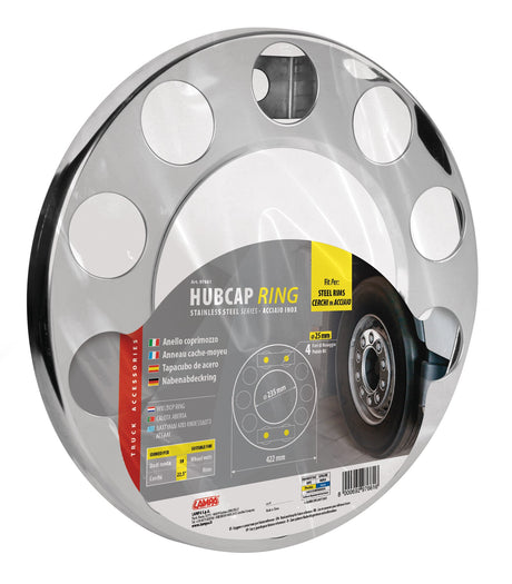 Lampa Anello coprimozzo in acciaio inox, per cerchi in acciaio 97661