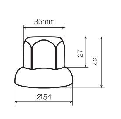 Lampa American, Set 500 copribulloni testa piatta in acciaio inox -  32 mm - Cromo 97672