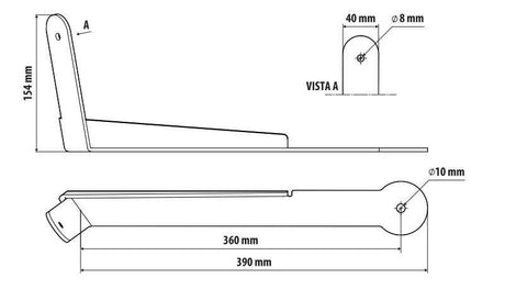Staffa per antenna CB, versione lunga Scania R Serie 5 03/04>08/09 6 09/09>08/13 97730