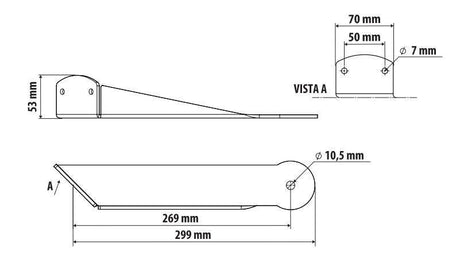 Staffa per antenna CB, versione corta Daf XF 105 02/04>12/14 Daf XF 106 10/12> 97744