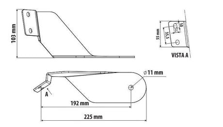 Staffa per antenna CB, versione corta Iveco Stralis 08/02>12/12 97746