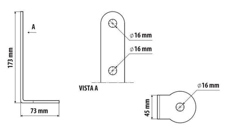 Staffa per antenna CB, versione corta Iveco Eurocargo (10/91>) solo con parasole 97747