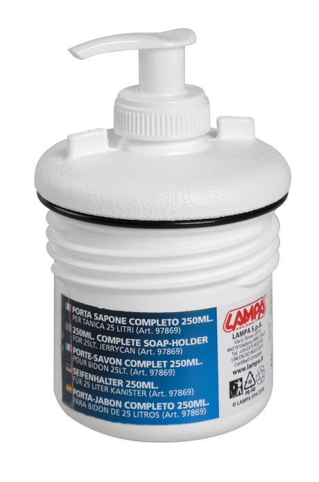 Lampa Tanica in plastica, con rubinetto in metallo e dispenser porta sapone 25 L 97868