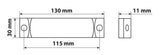 Lampa Luce ingombro con catarifrangente - 3 Led - 24V - Rosso 97915