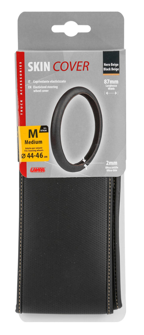 Lampa Skin-Cover, coprivolante elasticizzato in Skeentex Nero/Beige M  44/46 cm 97926