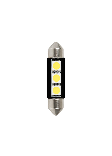 24/28V Hyper-Led 9 3 SMD x 3 chips 10x39 mm SV8,5-8 2 pz Scatola Bianco dp. pol. 98225