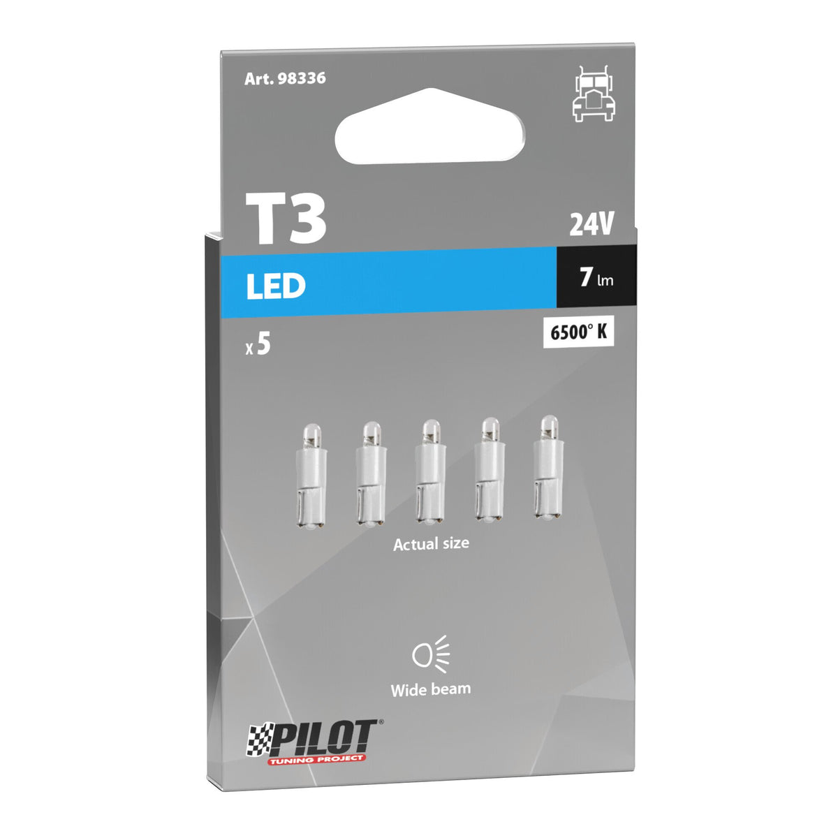Lampa LED-Instrumentenleuchte 24V T3 W2x4,6d Weiß