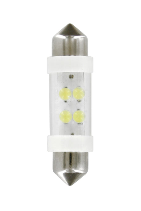 Lampa 24V Lampada siluro 4 Led - 11x38 mm - SV8,5-8 - 2 pz - Scatola - Bianco 98358