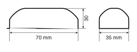 Lampa Luce ingombro a 2 Led, 24V - Bianco 8391 98391