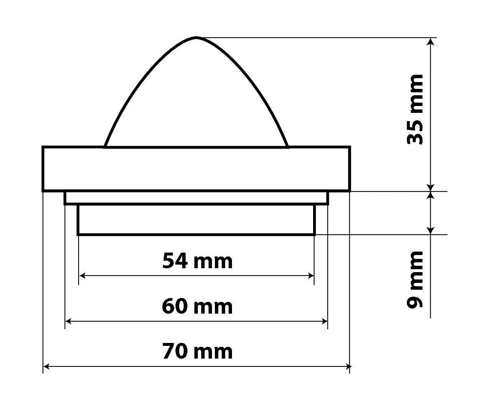 Dekorationsleuchte 9 LED 24V Rot für Lkw