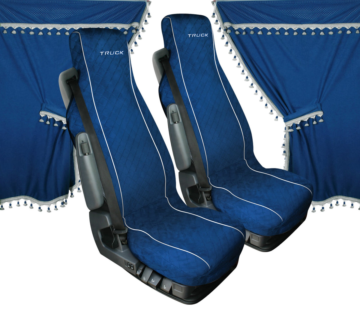 Lampa Melissa Vorhang- und Sitzbezug-Set aus Mikrofaser für Lkw - Blau