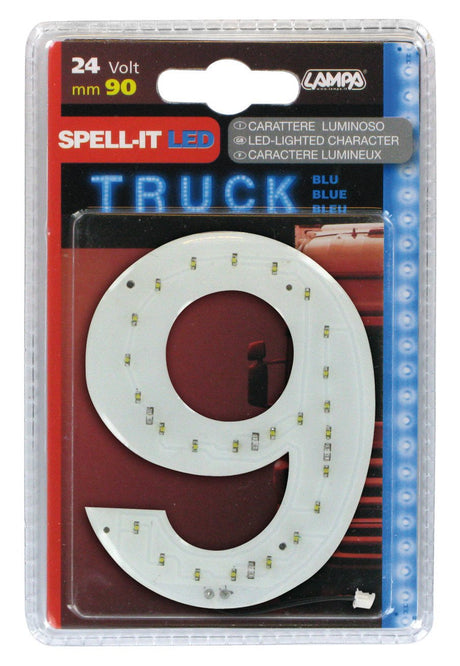Lampa Spell-It Led, 90 mm, 24V - Blu - 9 98799