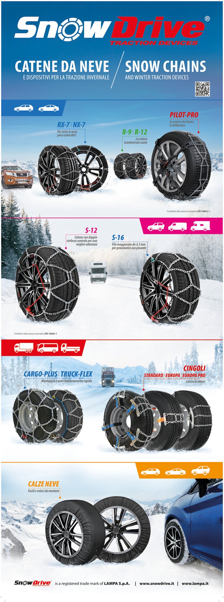 SnowDrive Poster cm 58x160, Catene da neve