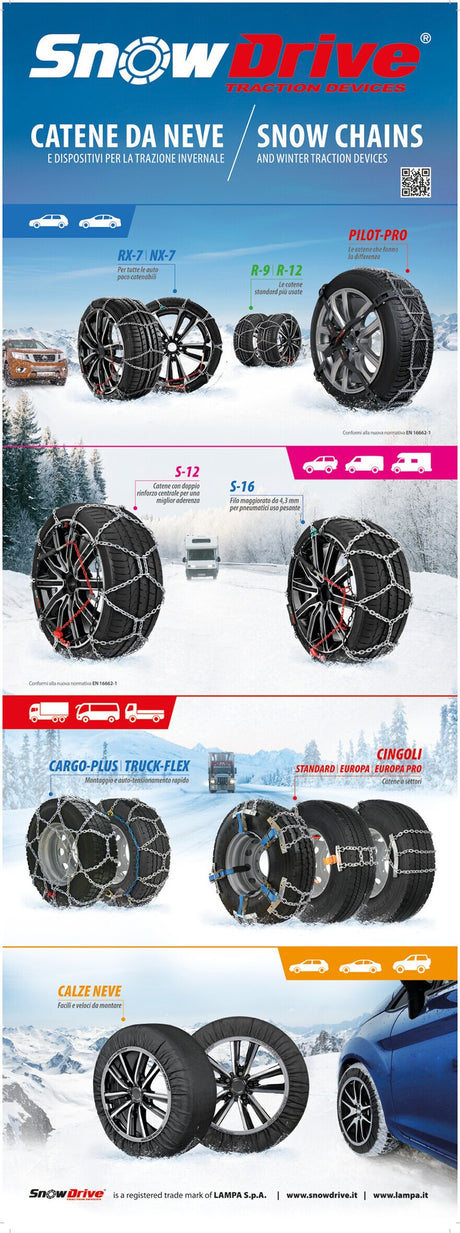 SnowDrive Poster cm 58x160, Catene da neve