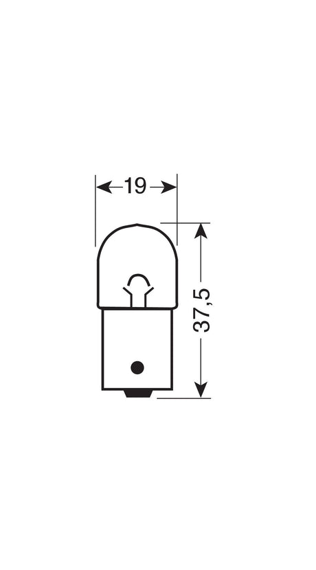 Lampa 24V Lampada sferica - R5W - 5W - BA15s - 2 pz - D/Blister 98217