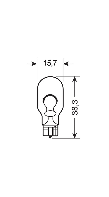 Pilot 12V Lampada con zoccolo vetro Blu-Xe (W16W) 16W W2,1x9,5d 2 pz D/Blister
