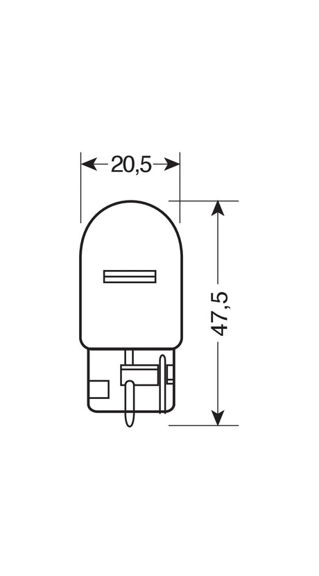 Lampa 12V Lampada con zoccolo vetro - W21W - 21W - W3x16d - 2 pz - D/Blister 58097