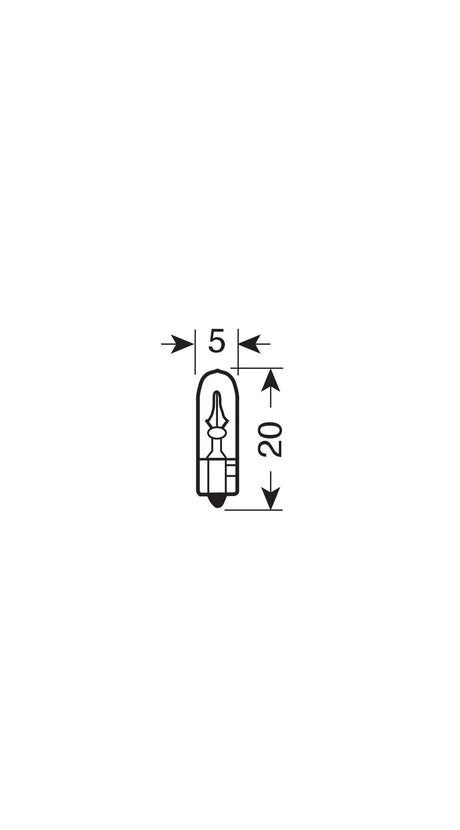 Lampa 12V Lampada con zoccolo vetro (T5) 1,2W W2x4,6d 2 pz D/Blister Rosso 58358