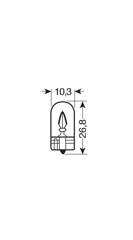 Lampa 12V Lampada con zoccolo vetro (W5W) 5W W2,1x9,5d 2 pz D/Blister Rosso 58363