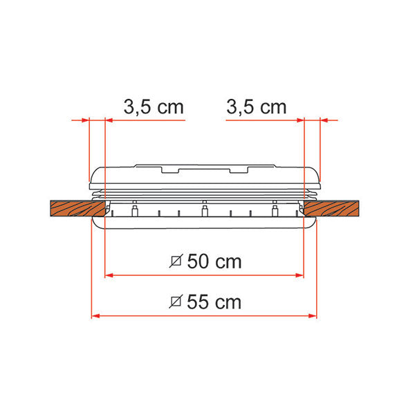 Fiamma Oblo Vent 50 Cristal (incluido Rollo 50) 01668-01D