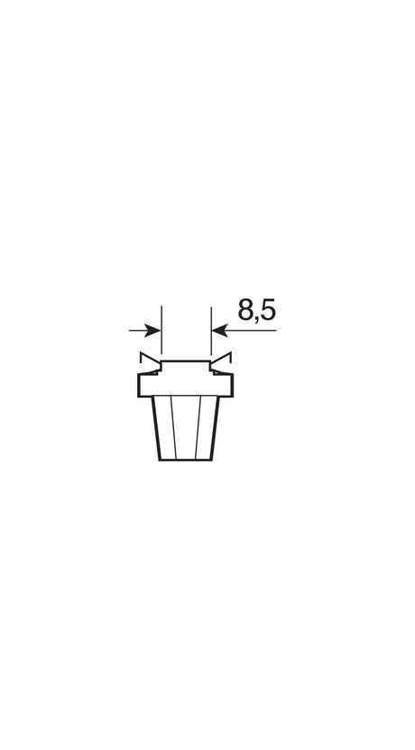 Lampa 24V Lampada cruscotto 1 Led - B8,5d - 2 pz - D/Blister - Bianco 98367