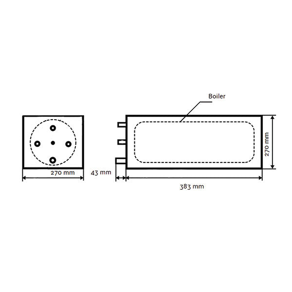 Caldera intercambiadora tipo náutico Pundmann 9L 230V
