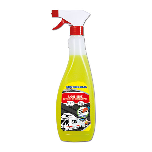 RinoBLACK Sgrassatore Rimuovi Righe Nere  Schiuma Attiva 750 ml per Camper