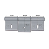 Cerniera alluminio anodizzato 126 mm 3 fori CER502