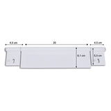 Bisagra de aluminio blanco de 2 orificios CER509 de 290 mm