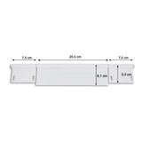 Cerniera alluminio bianco 355 mm 4 fori CER510