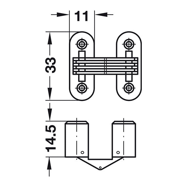 Ges Cerniera per spessori legno 16 mm CER701