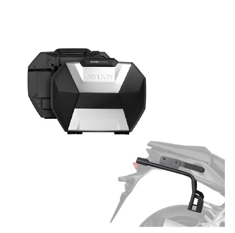 SHAD SH38X Aluminium-Seitenkoffer-Kit + 3P-Systemrahmen für Honda CB750 Hornet 2020