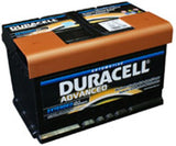 Duracell Advanced 12V 72Ah 660A DX Autobatterie