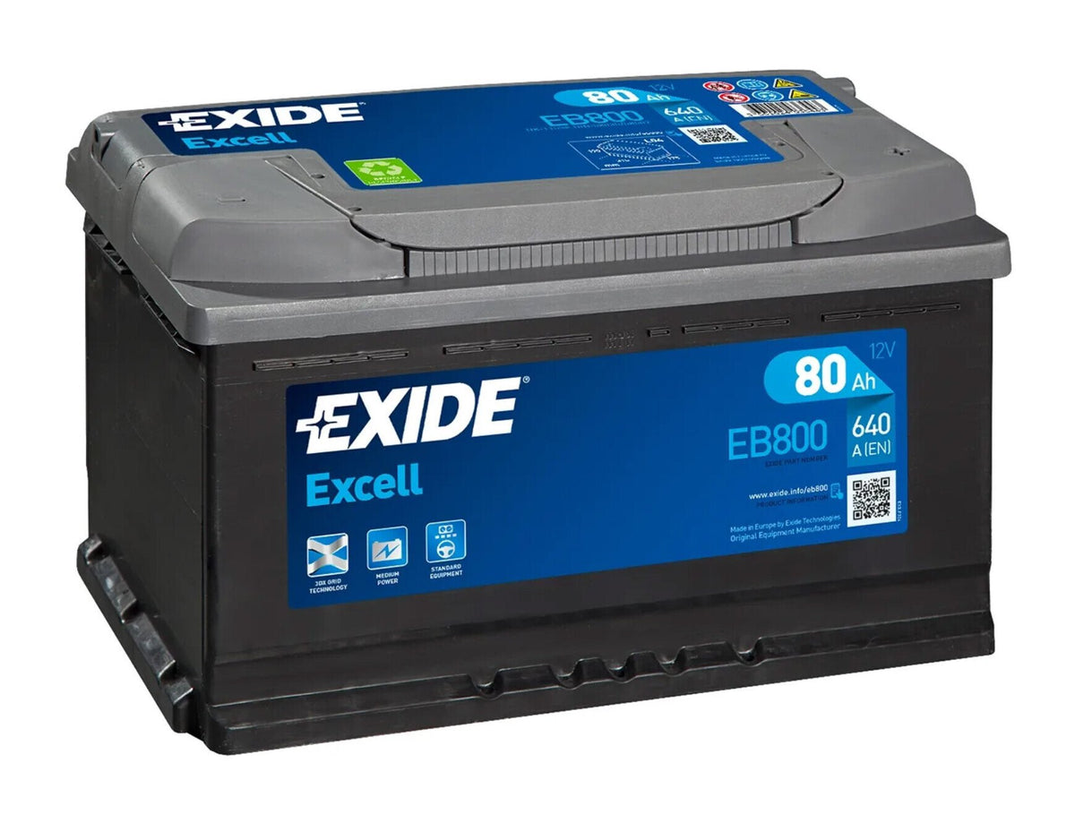 Exide Batteria 12V - Exide Excell - 80 Ah - 640 A - L04